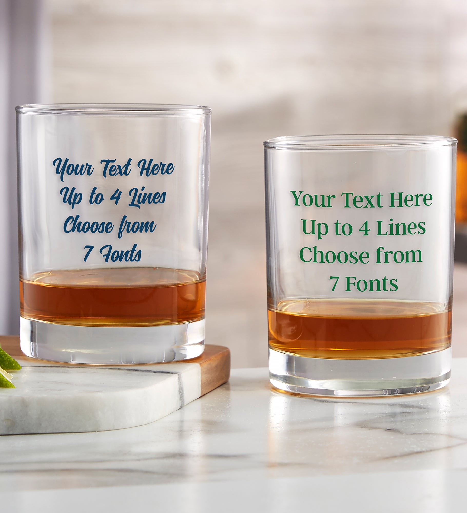Write Your Own Custom Printed 14oz. Whiskey Glass